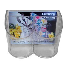 Clear Plastic Cutlery & Napkin Caddy