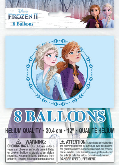 Disney Frozen 12in Latex Balloons 8ct