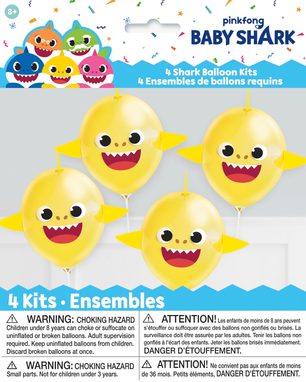 Make Your Own 12 Baby Shark Balloon Activity Kit 4ct