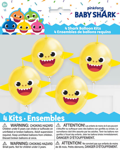 Make Your Own 12 Baby Shark Balloon Activity Kit 4ct