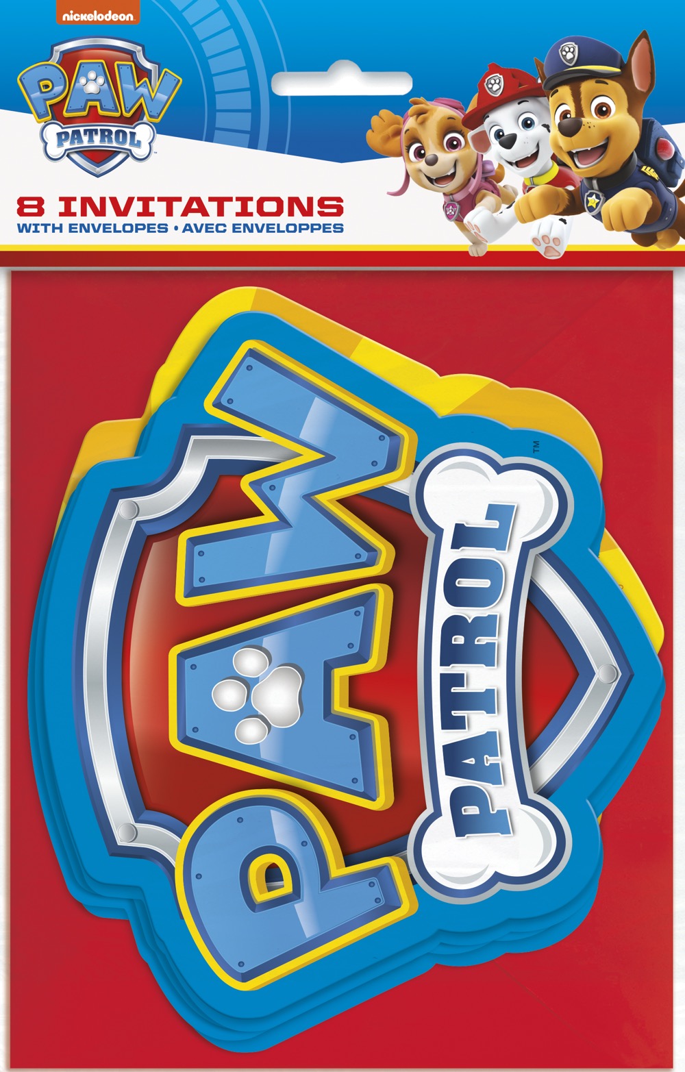 Paw Patrol Large Invitations 8ct