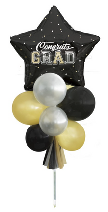 Starry Graduation Foil & Latex Balloon Yard Sign Kit
