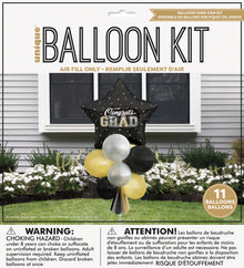 Starry Graduation Foil & Latex Balloon Yard Sign Kit