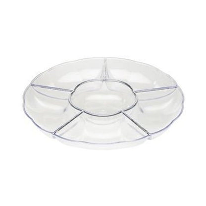 Clear Plastic Round Sectional Tray