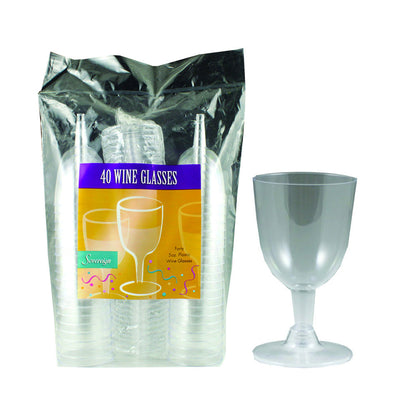 5oz Plastic Wine Glasses 2-Piece