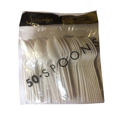 Sovereign White Cutlery 50ct