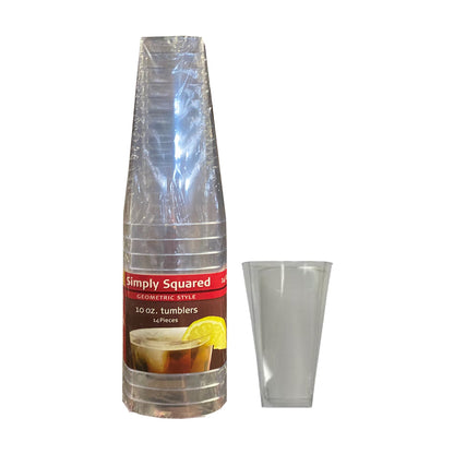 Square Plastic Tumblers 14ct