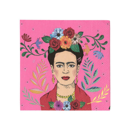 Frida Kahlo Cocktail Napkin | Fiesta Party |