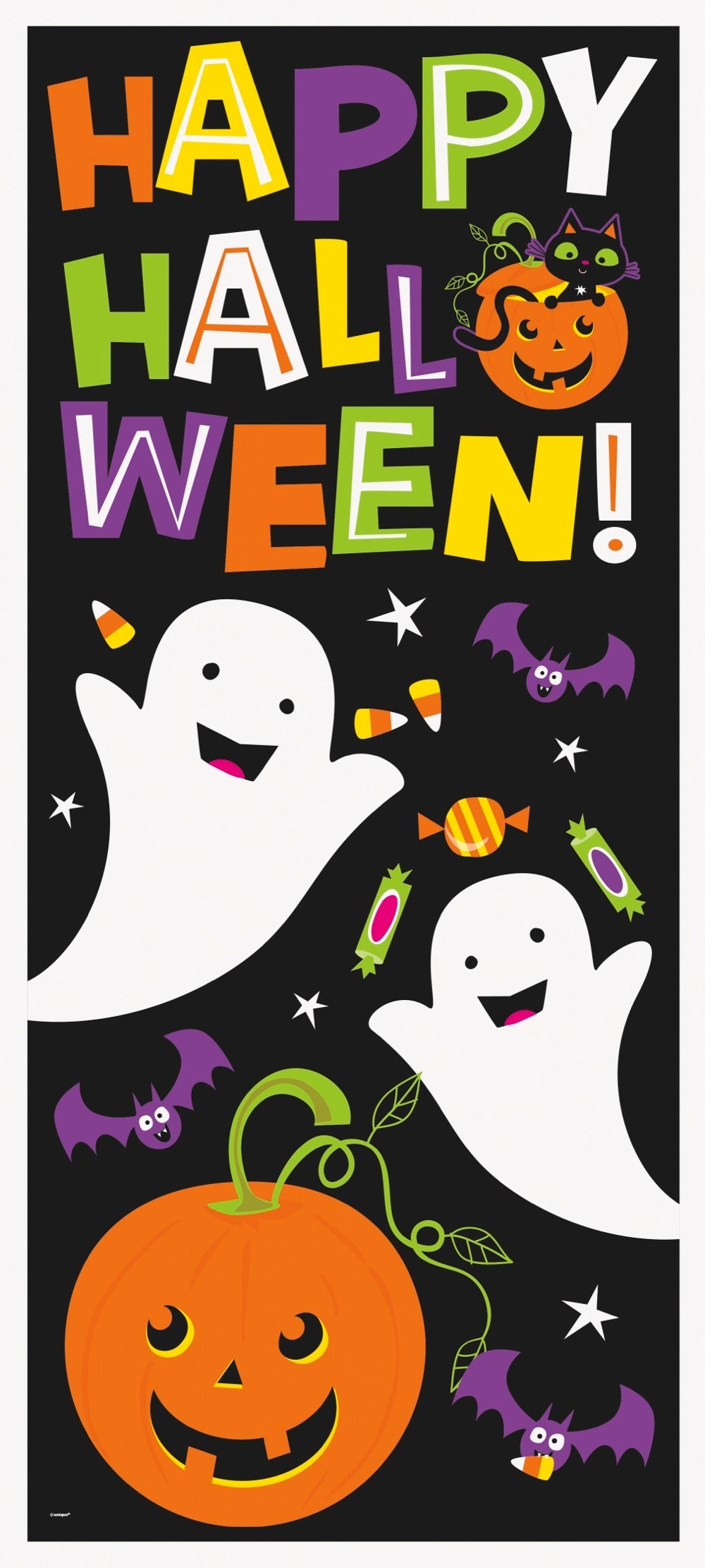 Cat & Pumpkin Door Poster 27x60