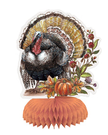Plaid Turkey 6in Mini Honeycomb Decorations 4ct