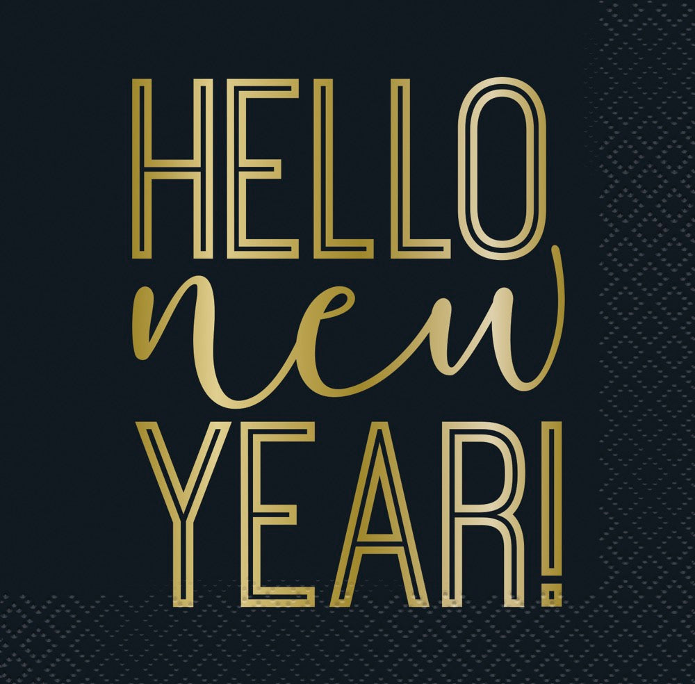 Roaring New Years Beverage Napkins 16ct