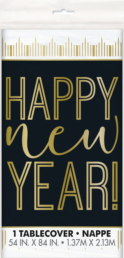 Roaring New Years Rectangular Plastic Table Cover 54 x 84