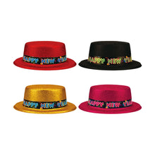 Happy New Year Cone Glitter Hat - 1 Assorted Color