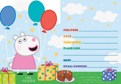 Peppa Pig Invitations 8ct