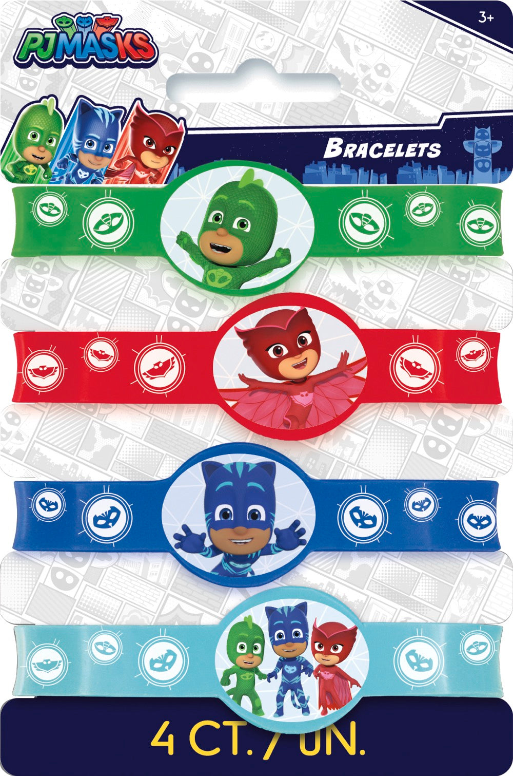 PJ Masks Stretchy Bracelets 4ct