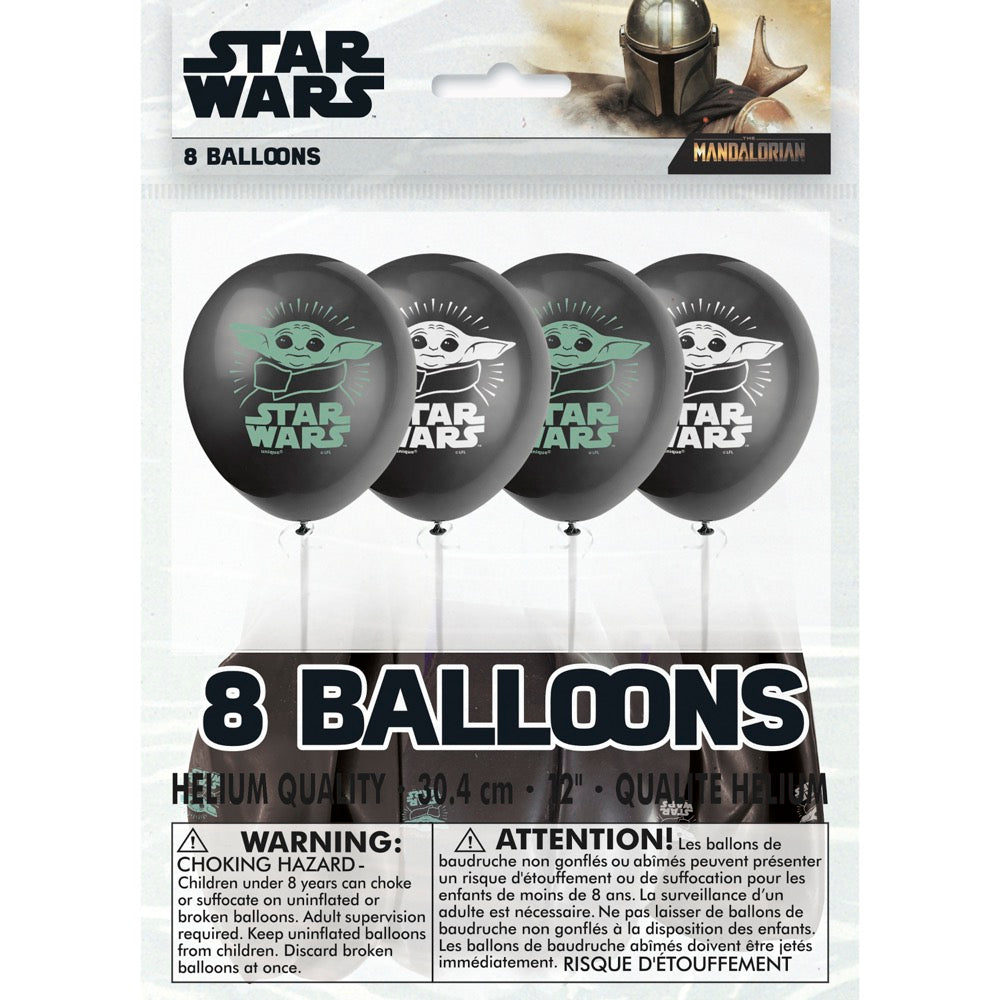 Mandalorian The Child 12in Latex Balloons 8ct