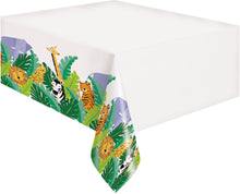 Animal Safari Plastic Table Cover 54in x 84in