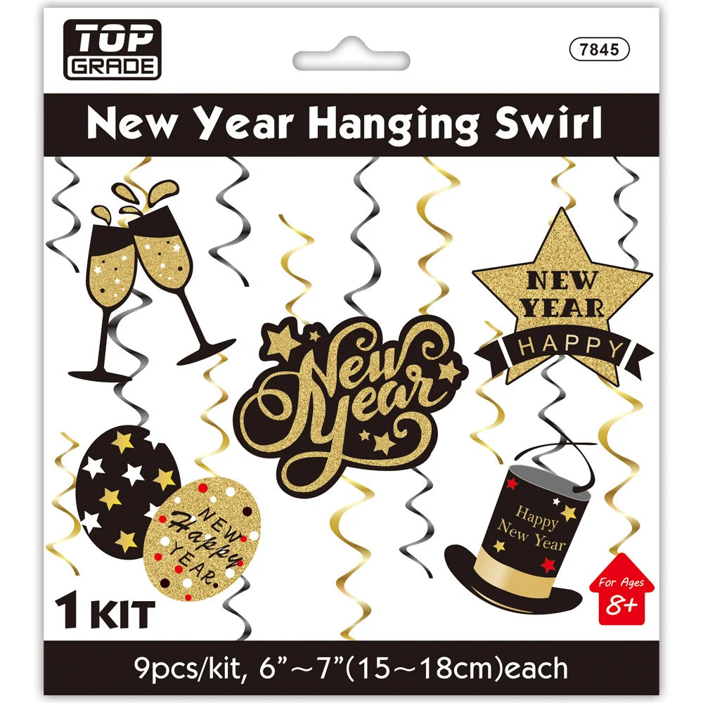 Happy New Year Hanging Decor 9ct