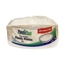 10in White Plastic Plates 100ct