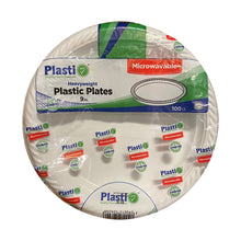 9in White Plastic Plates 100ct