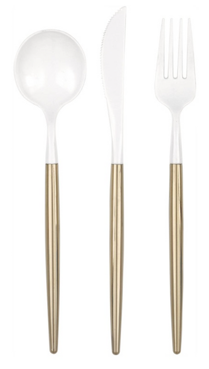 Two Tone Assorted Plastic Cutlery 12ct