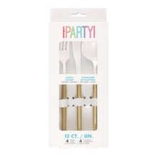 Two Tone Assorted Plastic Cutlery 12ct