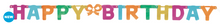 Rainbow Happy Birthday Jointed Banner 4ft