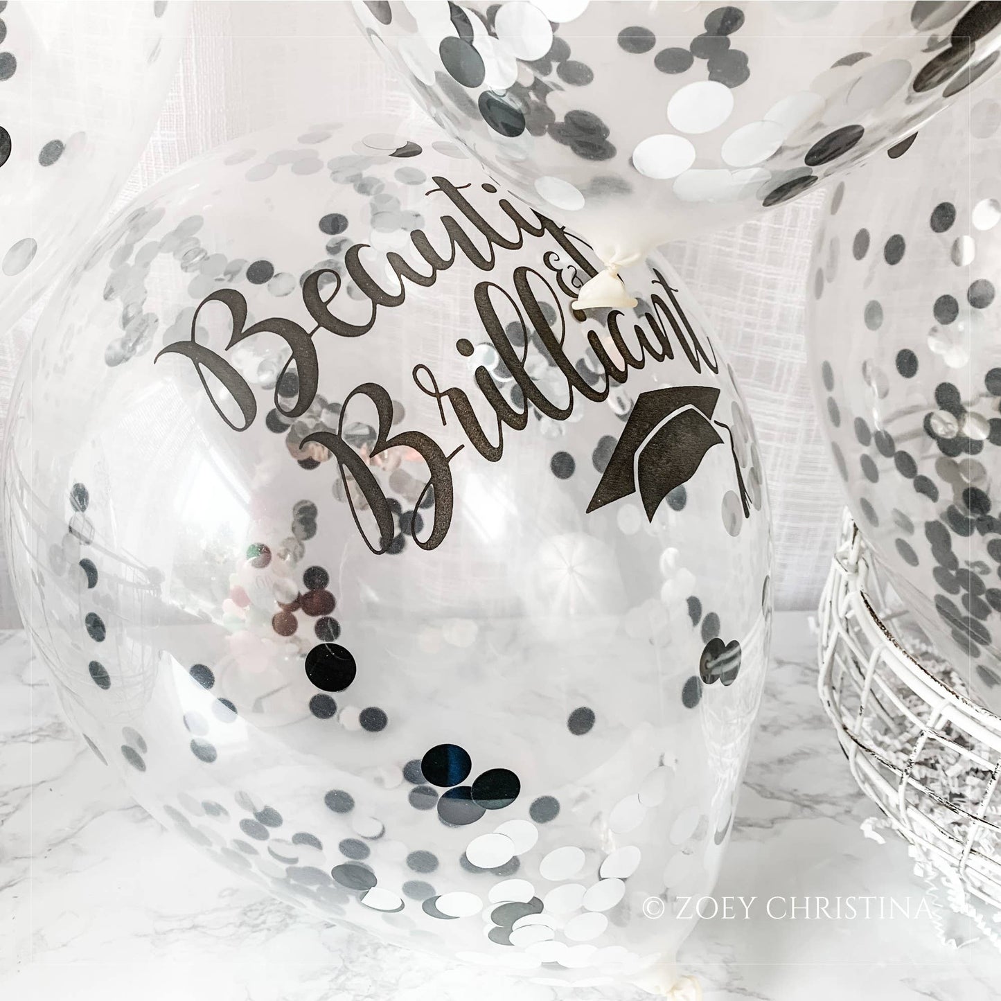 Graduation Confetti Balloon - Beautiful and Brilliant