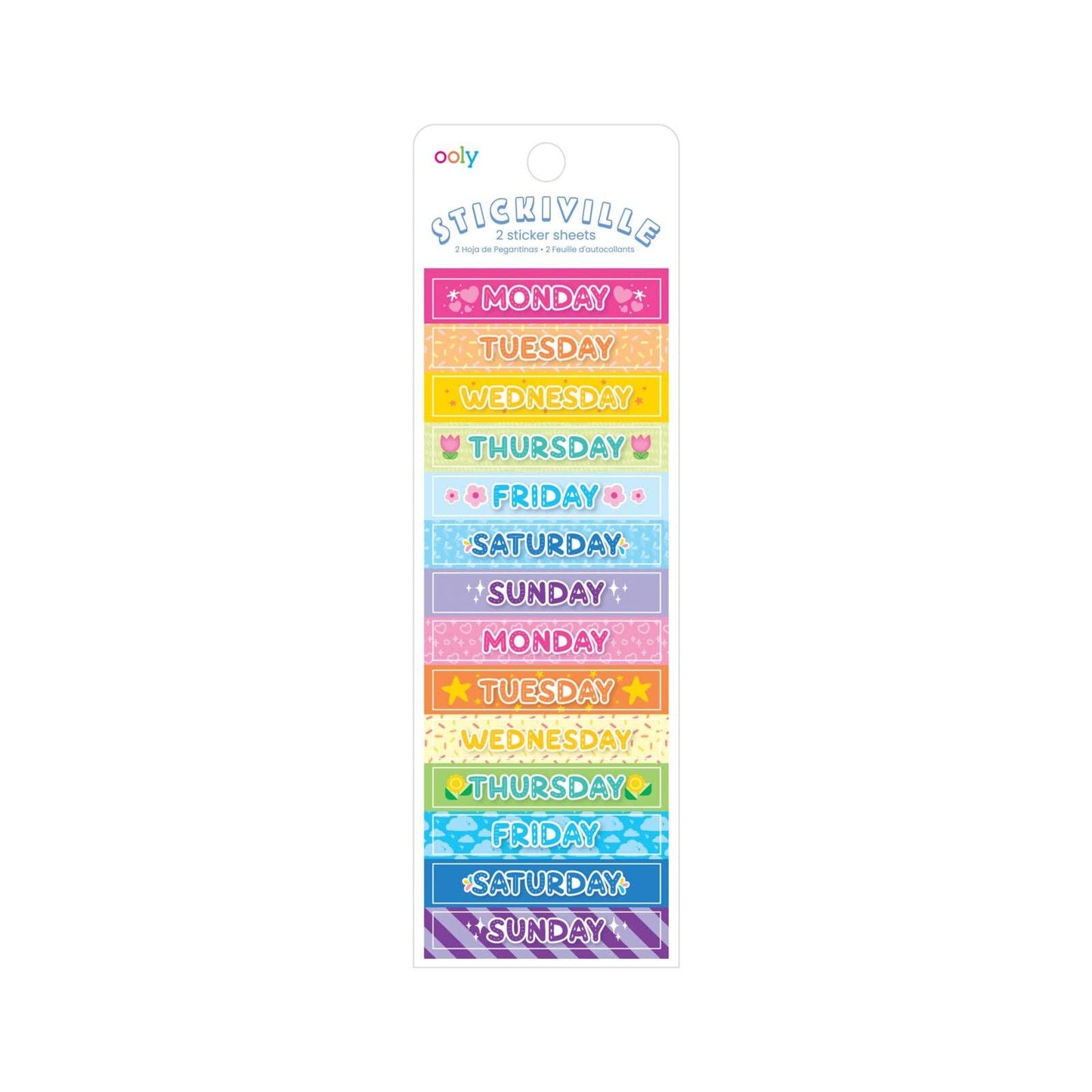Stickiville Stickers: Days Of The Week - Skinny (2 Sheets)
