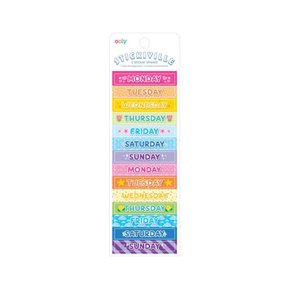 Stickiville Stickers: Days Of The Week - Skinny (2 Sheets)
