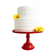 Red Melamine Pedestal Cake Stand