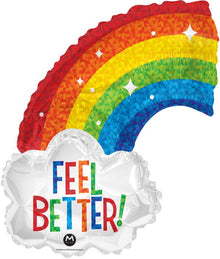 #580 Feel Better Rainbow 36in Balloon