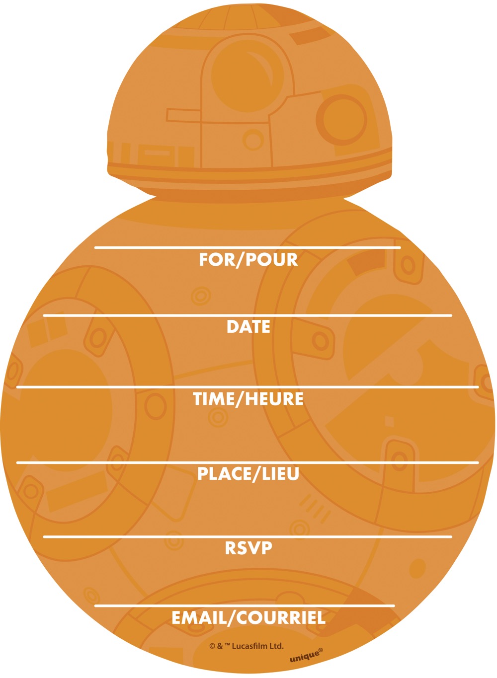 Star Wars Classic Large Invitations 8ct