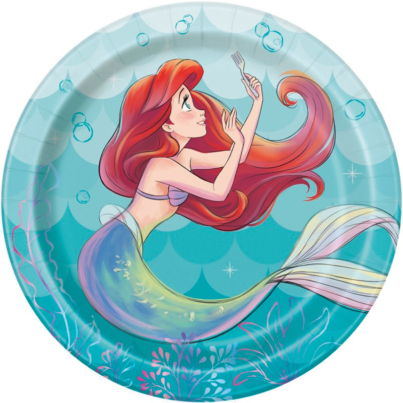 The Little Mermaid 7" Plates 8ct