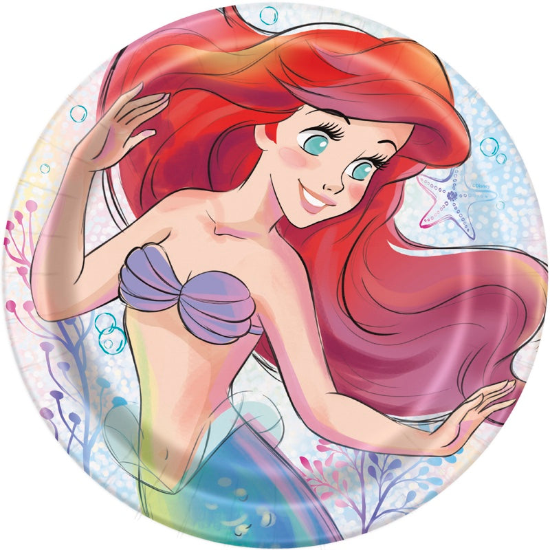 The Little Mermaid 9" Plates 8ct