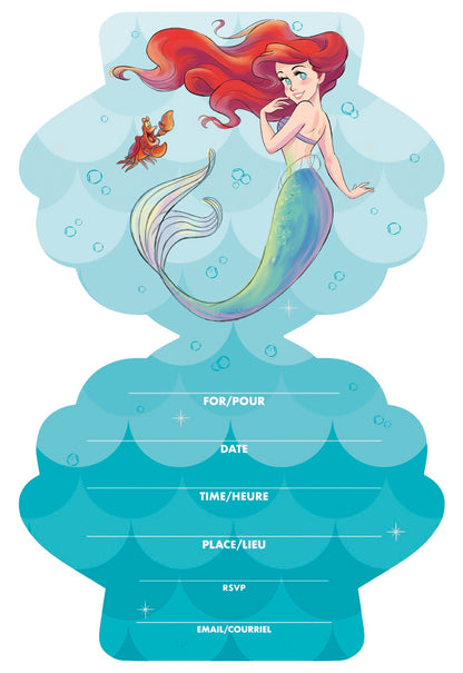 The Little Mermaid Invitations 8ct