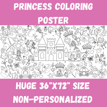 Princess Coloring Tablecloth | Princess Party Decor
