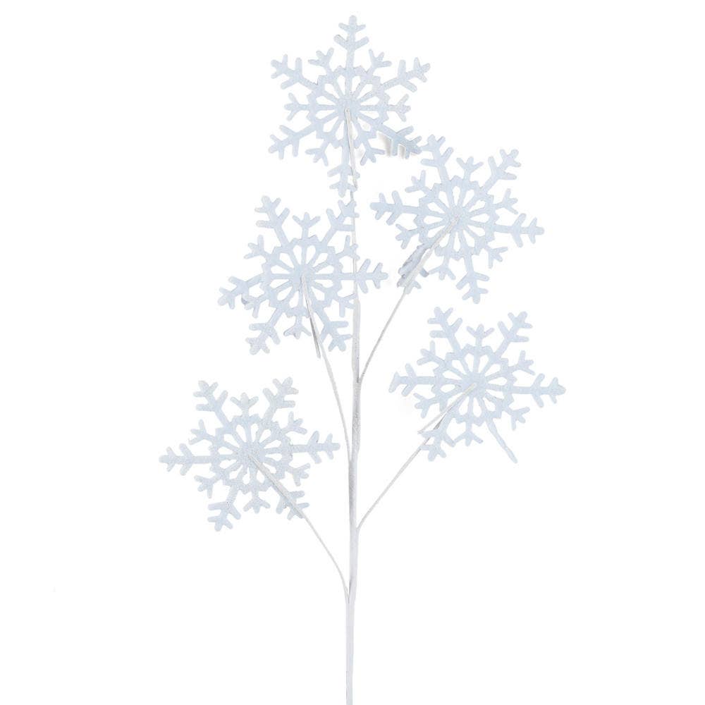 34" Winter Snowflake Stems (Pack of 12)