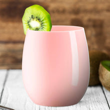 12 oz. Pink Elegant Stemless Plastic Wine Glasses