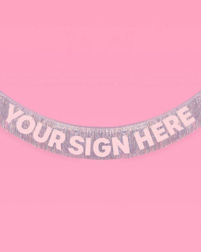 Party Iridescent Fringe Foil Banner