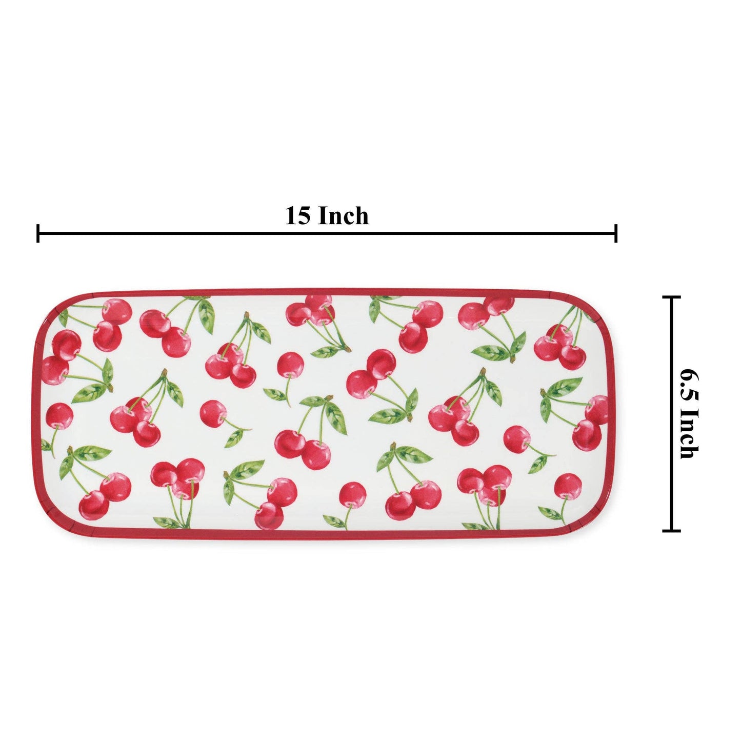 Cherry 15" Melamine Rectangle Tray