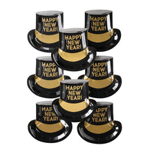 Happy New Year Hat Shaped Paper Plates 8ct