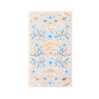 Blue Toile Pumpkin Halloween Guest Towels (Set of 20)