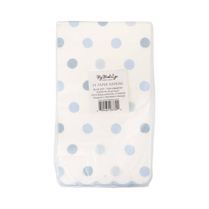 Baby Blue Polka Dot Dinner Napkins 24ct