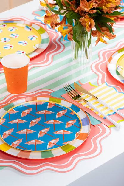 Summer Fun Assorted Icon Dessert Plates 8ct