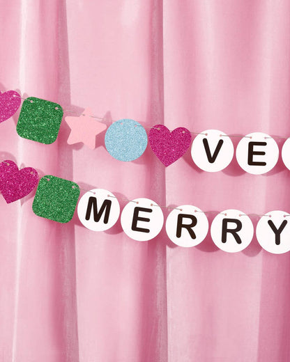 Very Merry Era Banner - friendship bracelet banner christmas