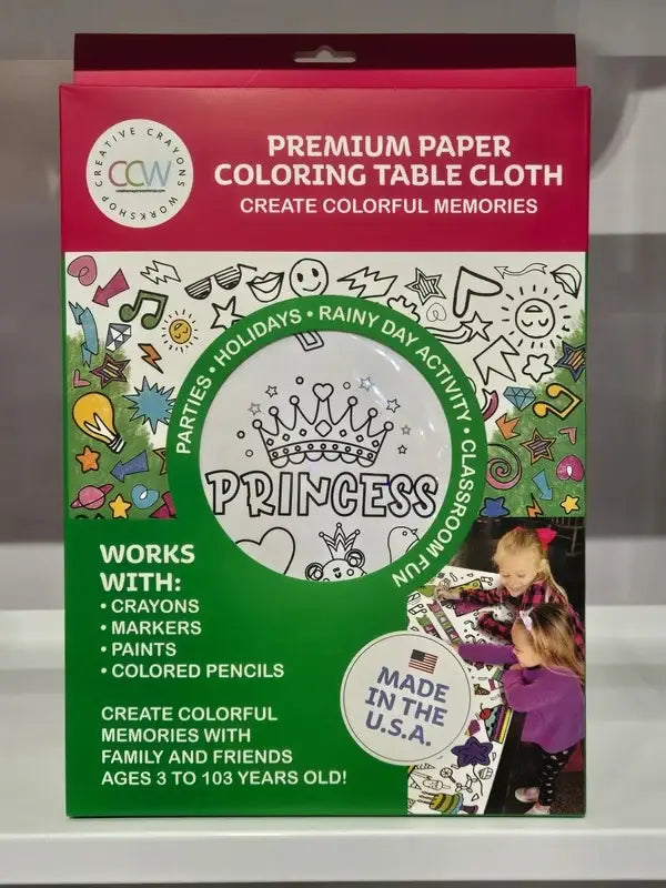 Princess Coloring Tablecloth | Princess Party Decor