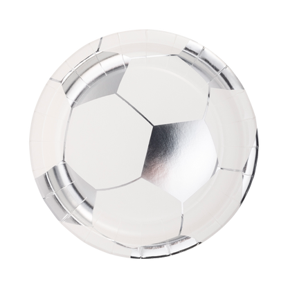 Soccer Ball 8in Plates 8ct