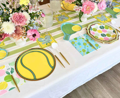 Tennis Ball Multi 8in Salad Plates 8ct