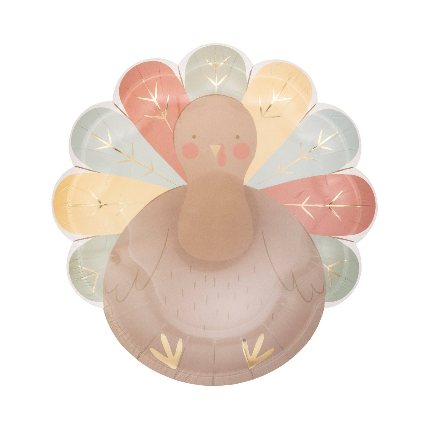 Turkey Shaped Plates 8ct